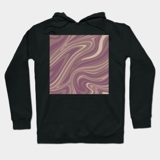 Groovy Swirling Liquid Pattern - Deep Mauve Hoodie